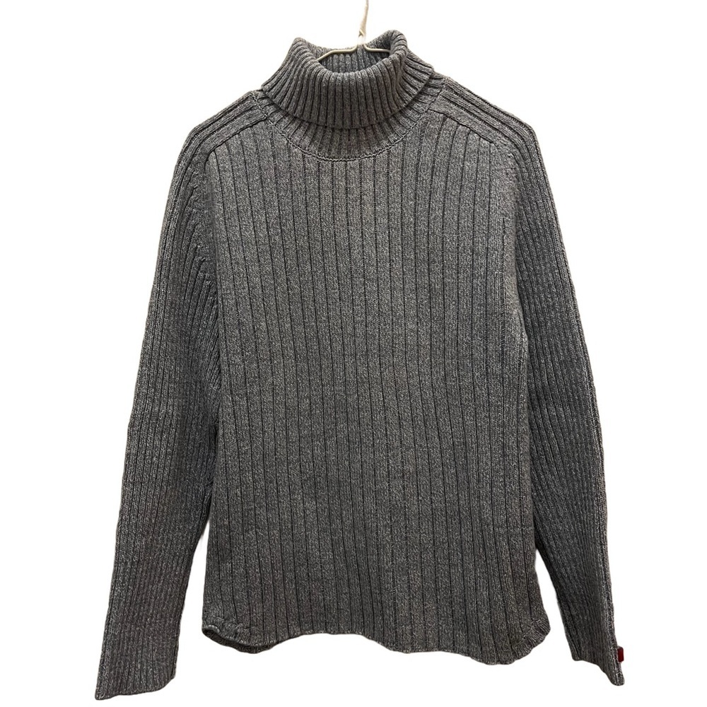 B.U.M. Equipment Plus 1X Gray Ribbed Turtleneck Sweater | Cozy Minimalist Core